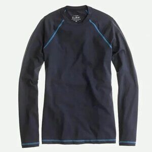 J.Crew Womens XL Sun Shirt Navy Blue Long Sleeve Crew Neck UPF 50 UV Protection